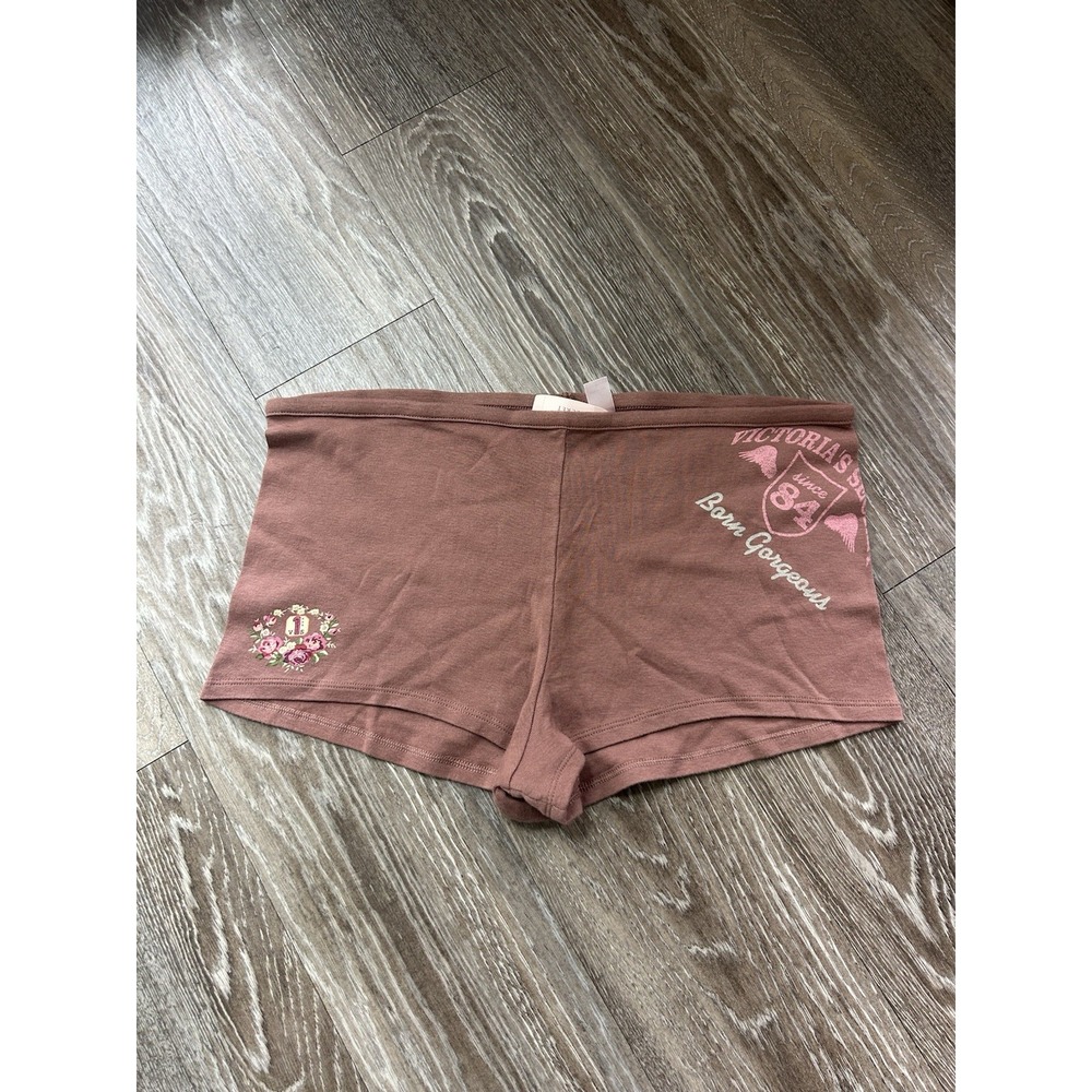 2000s Victoria's Secret Brown Micro Mini Shorts 2003 Y2K RARE